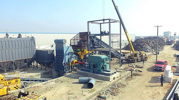 廢鋼破碎機(jī)山東現(xiàn)場(chǎng)